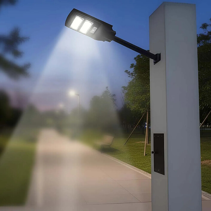 Avis Avizar Lampadaire Solaire 100W avec Capteur crépusculaire et Détecteur de Mouvement