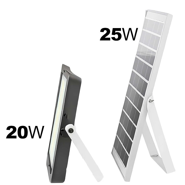 Avizar Projecteur Solaire LED 20W Batterie 25000mAh pour Éclairage Extérieur pas cher