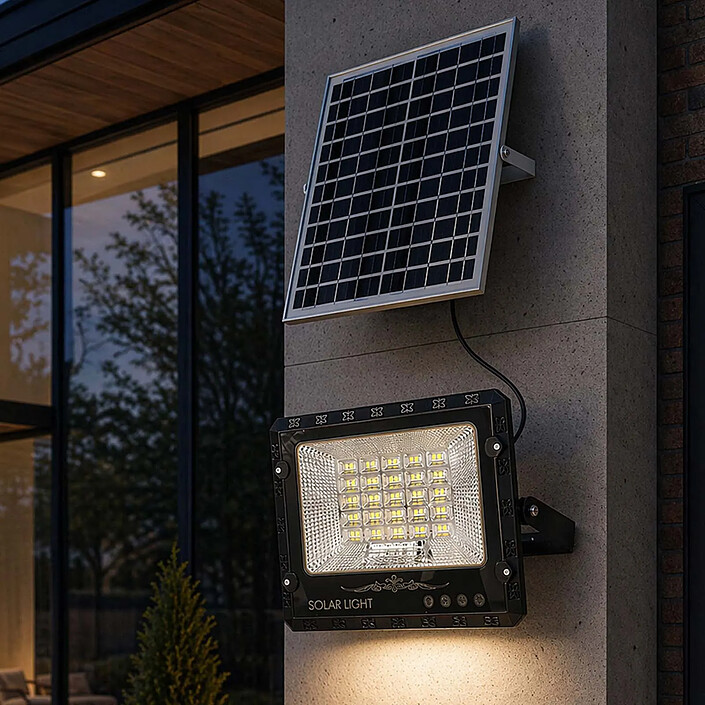 Avis Avizar Projecteur LED 12.5W Extérieur 9000K avec Panneau Solaire 15W