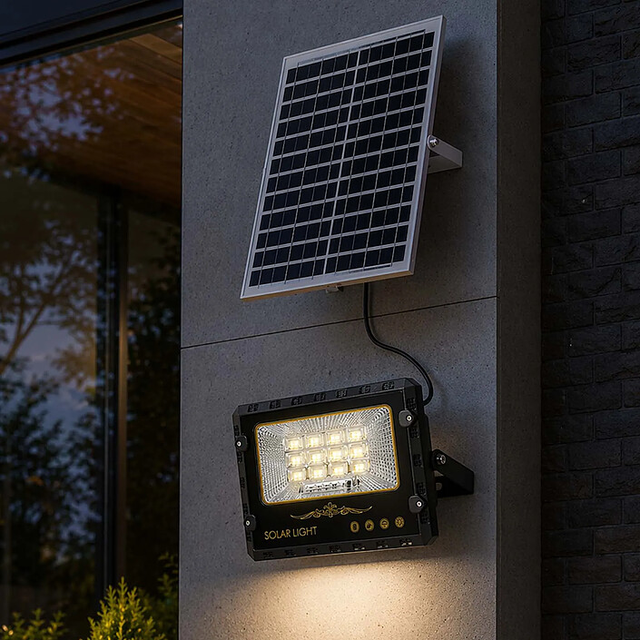 Avis Avizar Projecteur LED 10W Extérieur 9000K avec Panneau Solaire 10W