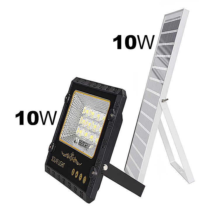 Avizar Projecteur LED 10W Extérieur 9000K avec Panneau Solaire 10W pas cher