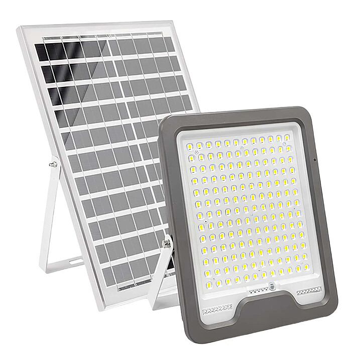 Avizar Projecteur Solaire LED 16 W avec Panneau Solaire 20 W et Détection Automatique