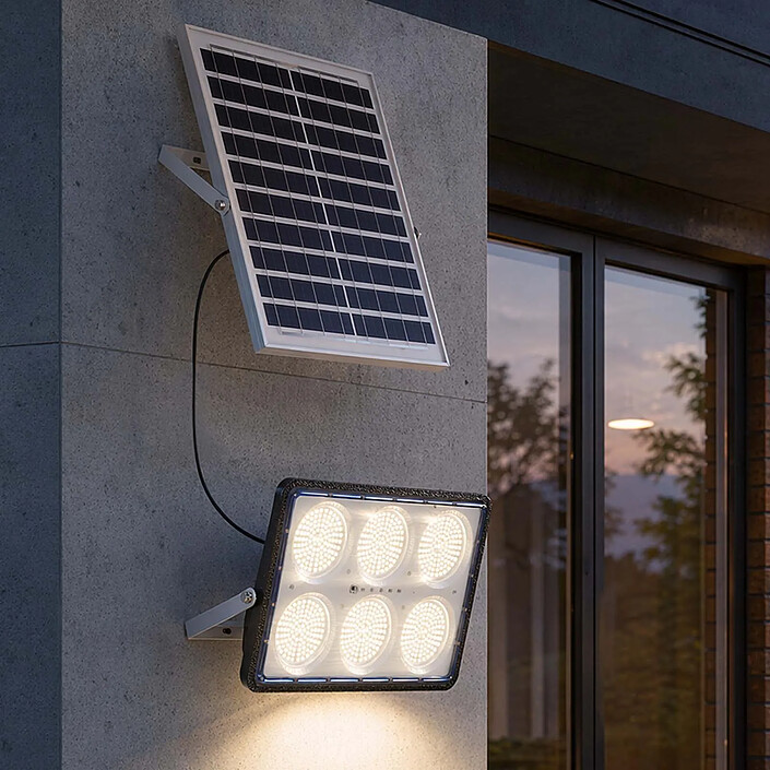 Avis Avizar Projecteur Solaire LED 19 W avec Panneau Solaire 20 W et Détection Automatique