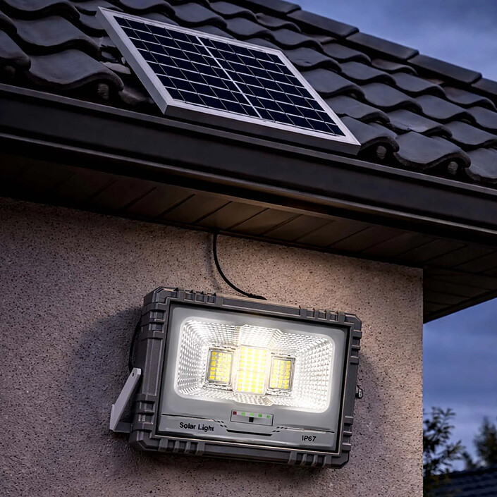 Avis Avizar Projecteur Solaire LED 10W IP67 avec Batterie 10000mAh  avec Panneau 12W