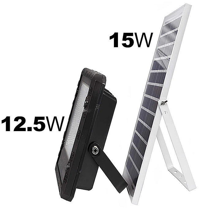 Avizar Projecteur LED 12.5W Extérieur 9000K avec Panneau Solaire 15W pas cher