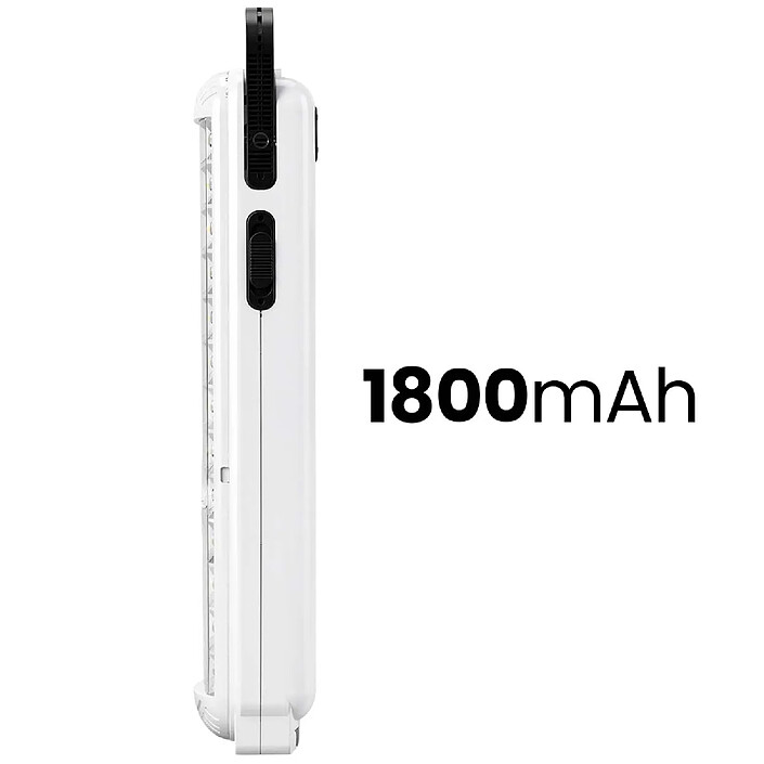 Lampe d'Urgence 42 LED Haute Luminosité 1800mAh Rechargeable et Portable Blanc pas cher