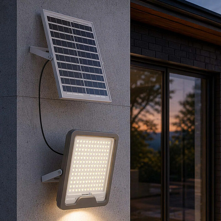 Avis Avizar Projecteur Solaire LED 16 W avec Panneau Solaire 20 W et Détection Automatique