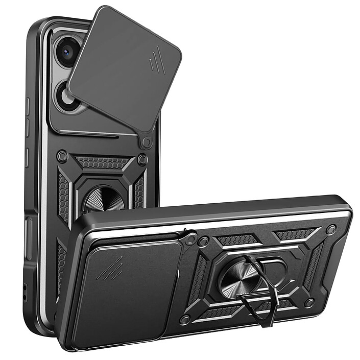 Avizar Coque pour Honor 600 Lite Antichoc avec Cache Caméra et Anneau Support