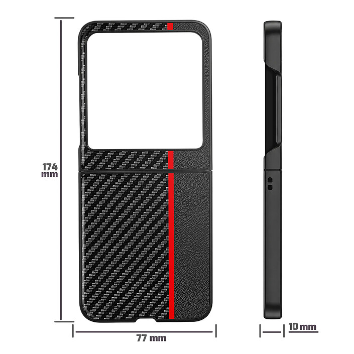 Avizar Coque pour Motorola Razr 70 Effet Fibres de Carbone Protection Rigide pas cher