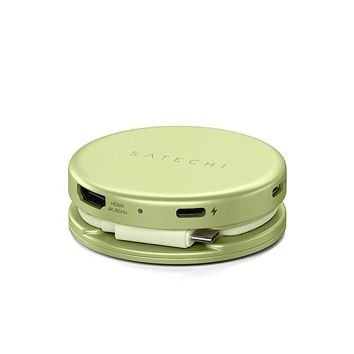 Avis Satechi Hub Multiport 5-en-1 USB-C vers HDMI / USB-A / 2 USB-C / Carte SD Modèle OntheGo Vert