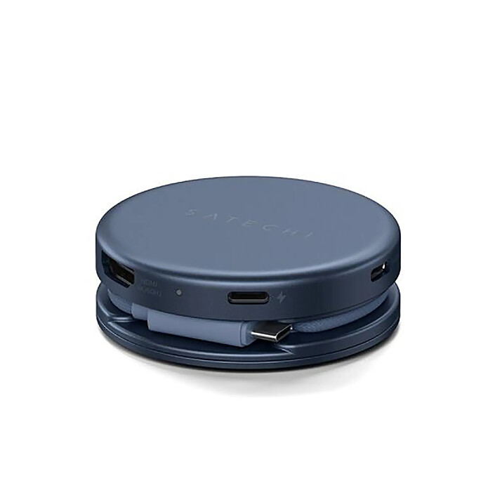 Avis Satechi Hub Multiport 5-en-1 USB-C vers HDMI / USB-A / 2 USB-C / Carte SD Modèle OntheGo Bleu