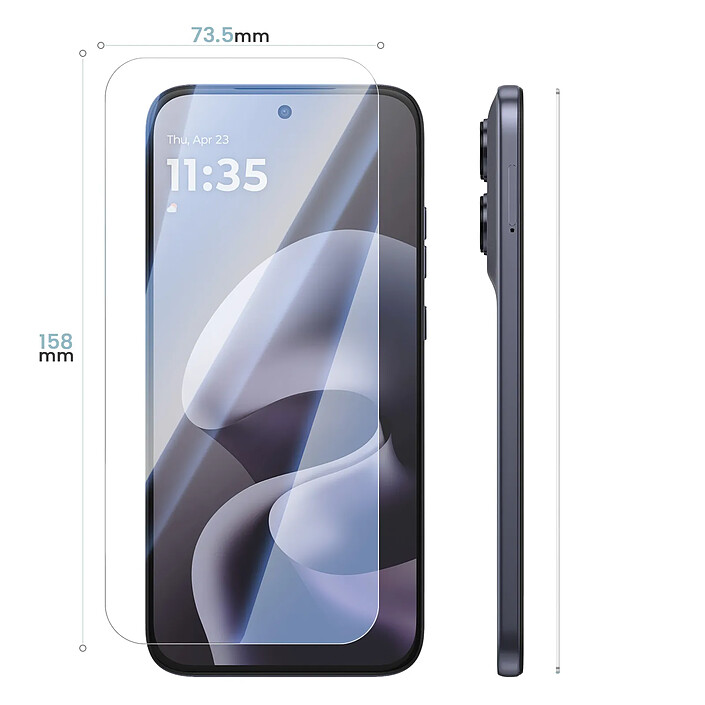 Avizar Protection d'Écran pour Motorola Moto G67 / G77 / G87 en Verre Trempé 2.5D pas cher