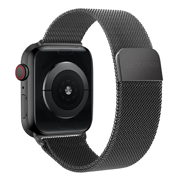 Decoded Bracelet Milanais pour Apple Watch 44 / 45 / 46 / 49mm en Acier Inoxydable Noir