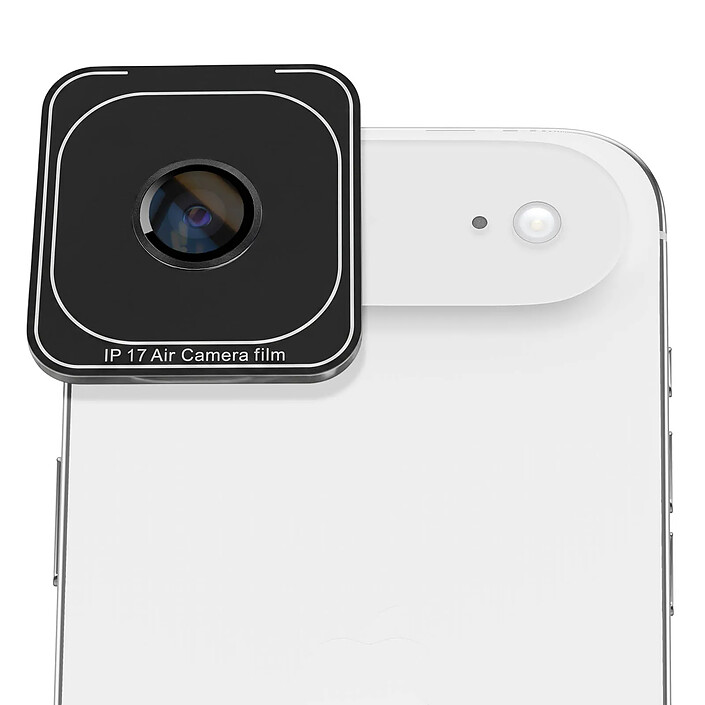 Blue Star Protection d'Objectif Caméra pour iPhone Air avec Applicateur Noir / Transparent pas cher