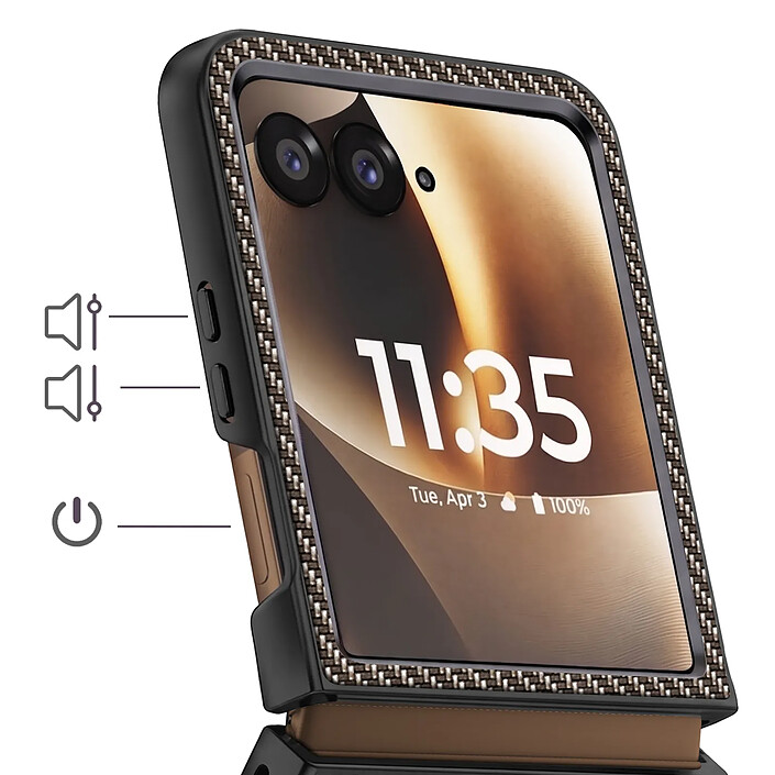 Avis Avizar Coque pour Motorola Razr 70 Ultra Effet Fibres de Carbone Rigide