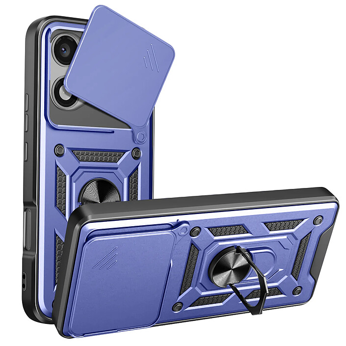 Avizar Coque pour Honor 600 Lite Antichoc avec Cache Caméra et Anneau Support