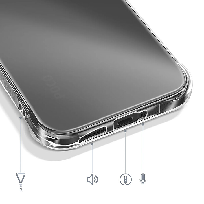 Acheter Avizar Coque pour Poco X8 Pro Bumper avec Coins Renforcés et Rebords Surélevés