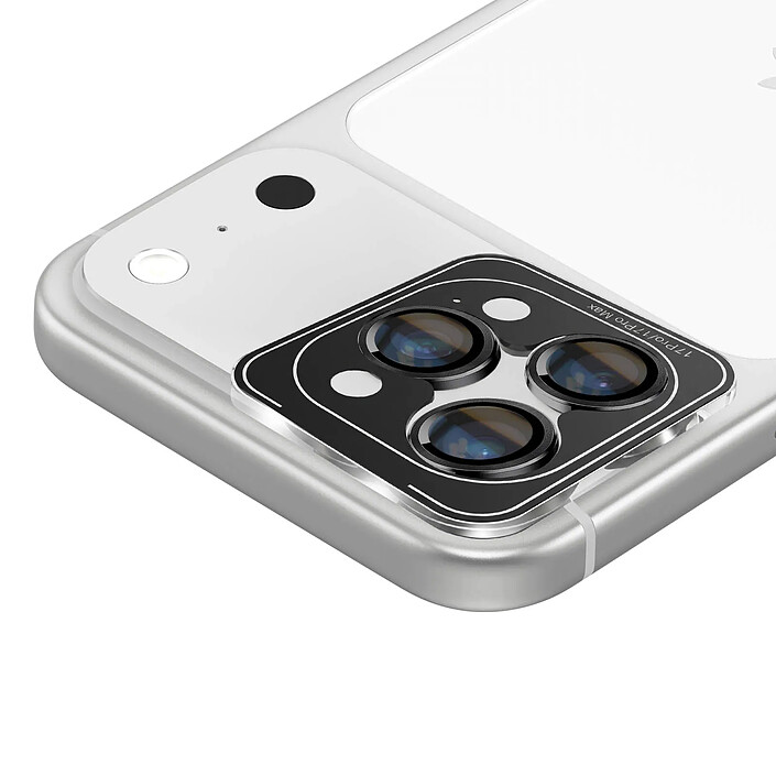 Blue Star Protection d'Objectif Caméra pour iPhone 17 Pro / 17 Pro Max avec Applicateur Noir / Transparent pas cher