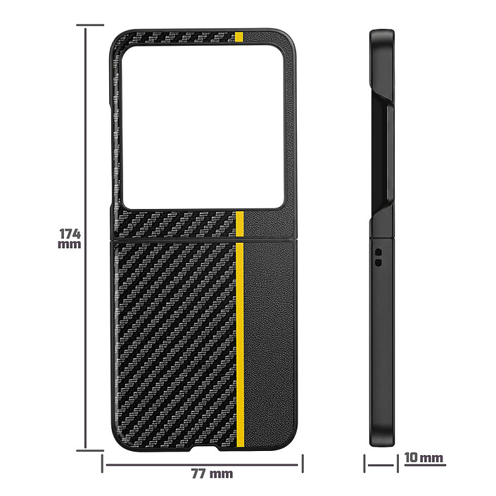 Avizar Coque pour Motorola Razr 70 Effet Fibres de Carbone Protection Rigide pas cher