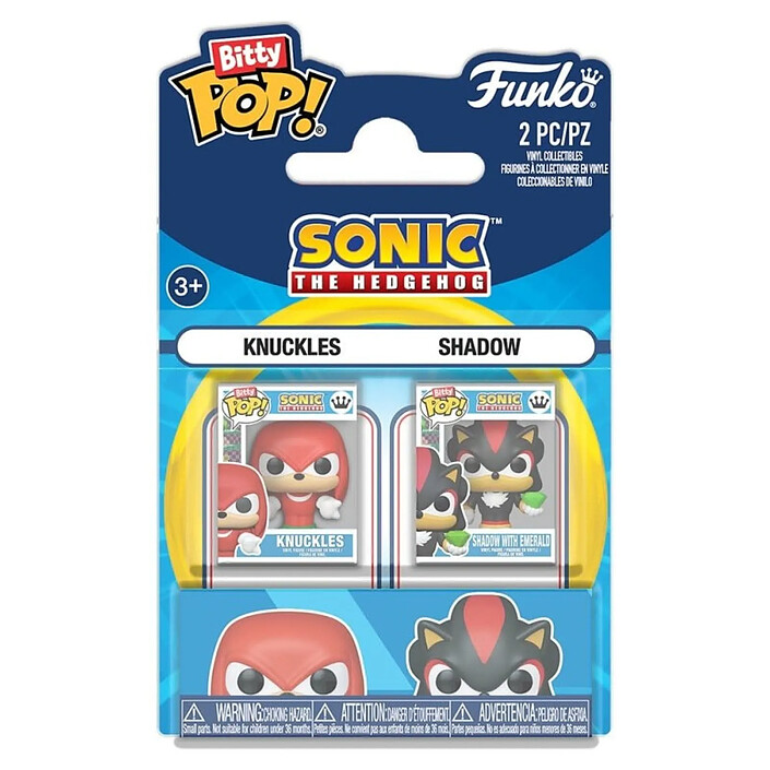 Sonic the Hedgehog - Pack 2 figurines Bitty POP! Knuckles & Shadow 2 cm