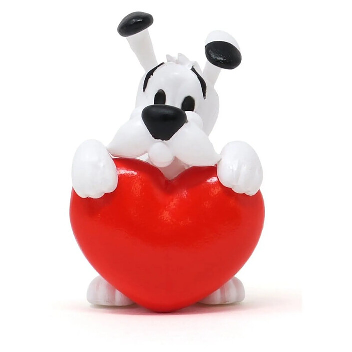 Astérix - Figurine Idéfix cœur  rouge 4,5 cm