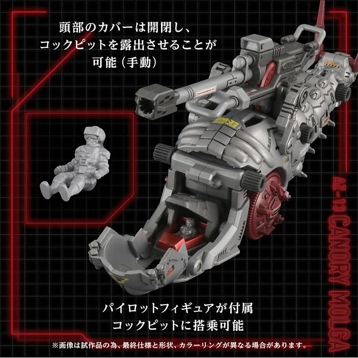 Zoids - Figurine Plastic Model Kit 1/72 AZ-13 Canory Molga 19 cm pas cher