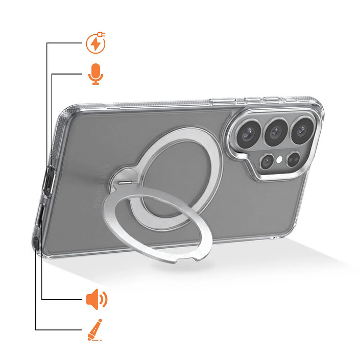 Acheter Avizar Coque Magnétique pour Galaxy S26 Ultra Antichoc avec Anneau Rotatif 360°