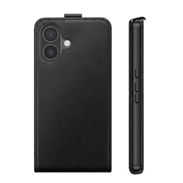 Avizar Étui à Clapet Vertical Magnétique pour iPhone 16 avec Porte-carte Intégré pas cher