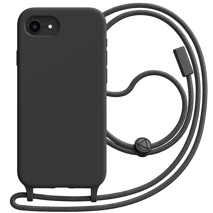 Avizar Coque pour iPhone 16e en Silicone avec Cordon en Nylon Tressé Ajustable