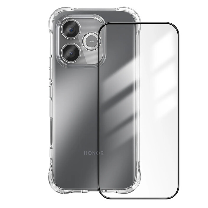 Avizar Coque pour Honor 600 Lite Antichoc à Coins Bumper avec Verre Trempé