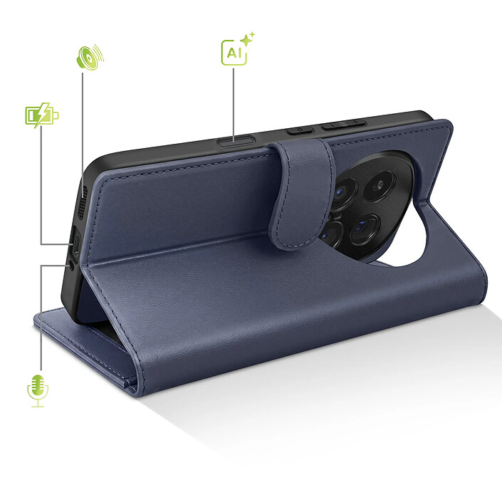 Avis Mayaxess Étui Portefeuille 2 en 1 pour Honor Magic 8 Pro avec Coque Détachable Bleu nuit