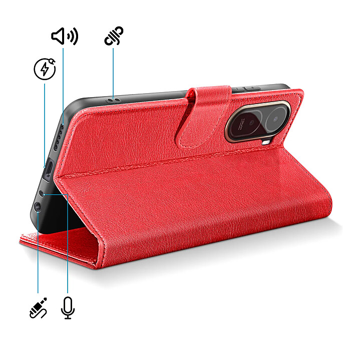 Acheter Avizar Étui pour Redmi A7 Pro Série Chesterfield avec Porte-cartes et Support Vidéo