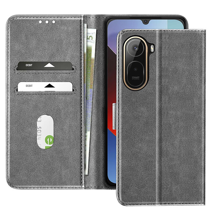 Avizar Étui pour Redmi A7 Pro Série Chesterfield avec Porte-cartes et Support Vidéo