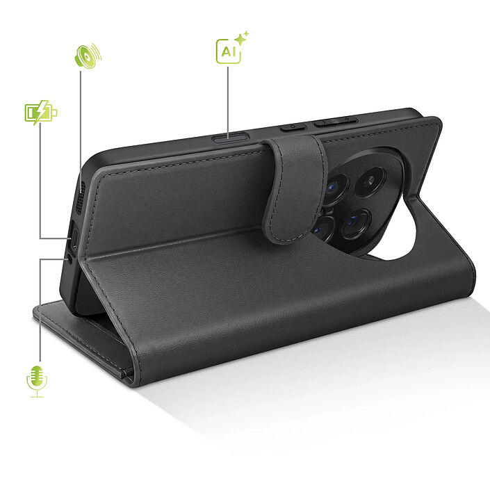 Avis Mayaxess Étui Portefeuille 2 en 1 pour Honor Magic 8 Pro avec Coque Détachable Noir
