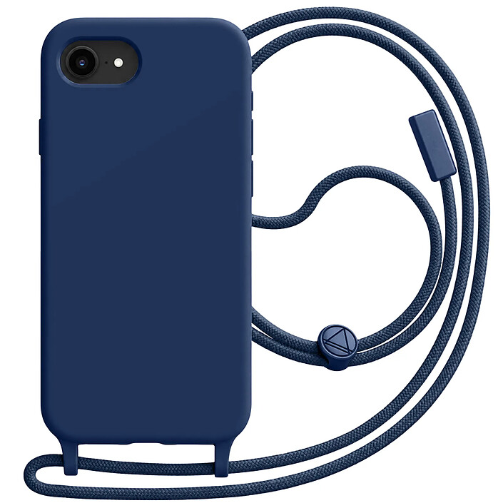 Avizar Coque pour iPhone 16e en Silicone avec Cordon en Nylon Tressé Ajustable
