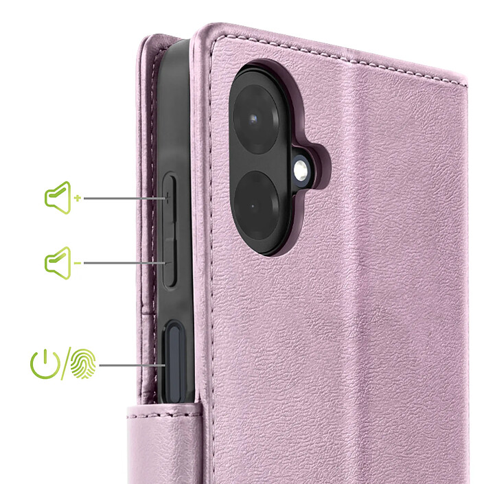 Acheter Mayaxess Étui Portefeuille 2 en 1 pour Galaxy A07 avec Coque Détachable Rose champagne