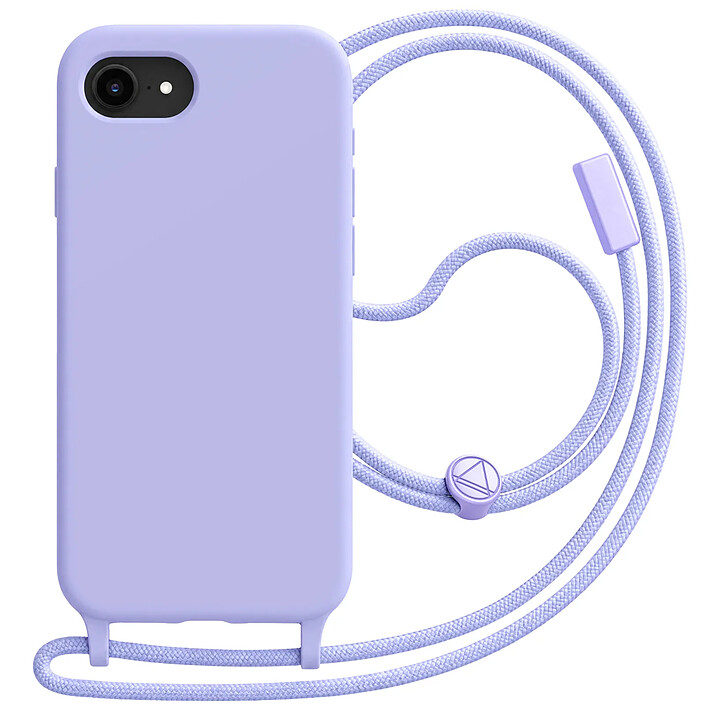Avizar Coque pour iPhone 16e en Silicone avec Cordon en Nylon Tressé Ajustable