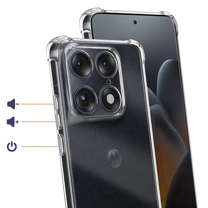 Avis iMak Coque pour Motorola Signature Antichoc en Silicone Compatible avec Charge Qi Transparent