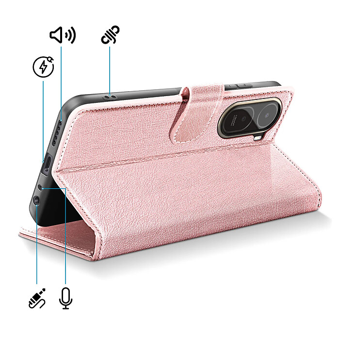Acheter Avizar Étui pour Redmi A7 Pro Série Chesterfield avec Porte-cartes et Support Vidéo