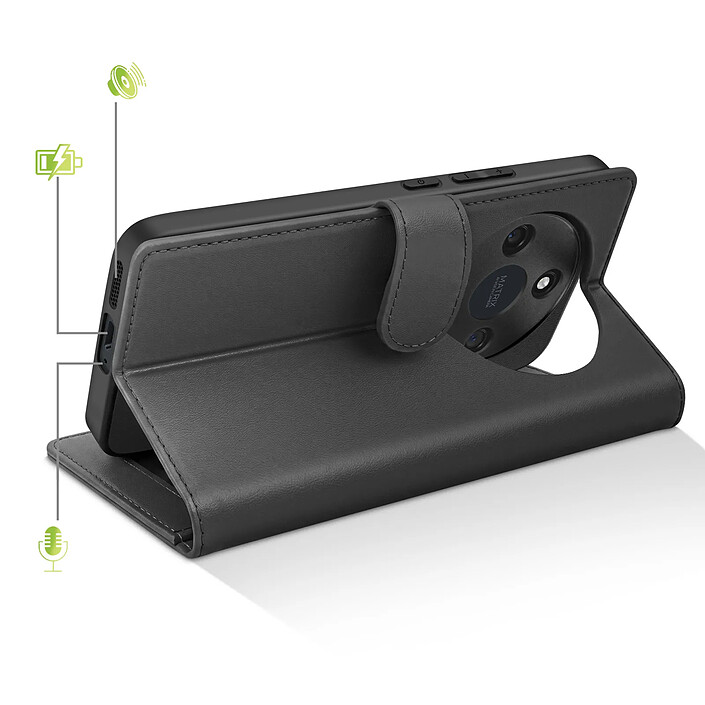 Avis Mayaxess Étui Portefeuille 2 en 1 pour Honor Magic 8 Lite avec Coque Détachable Noir