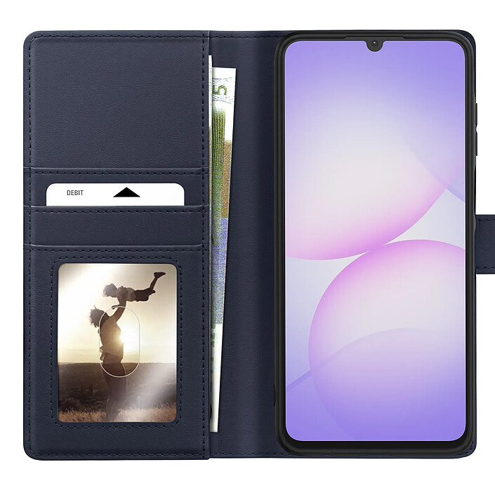 Mayaxess Étui Portefeuille 2 en 1 pour Galaxy A07 avec Coque Détachable Bleu nuit pas cher