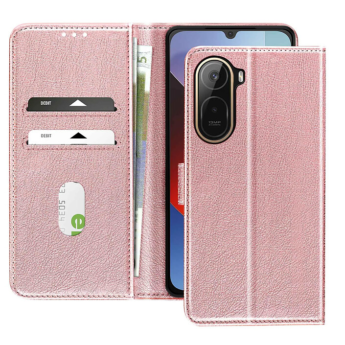 Avizar Étui pour Redmi A7 Pro Série Chesterfield avec Porte-cartes et Support Vidéo
