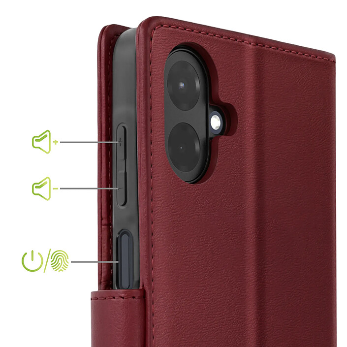 Acheter Mayaxess Étui Portefeuille 2 en 1 pour Galaxy A07 avec Coque Détachable Bordeaux
