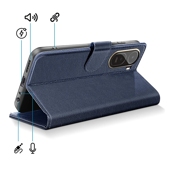 Acheter Avizar Étui pour Redmi A7 Pro Série Chesterfield avec Porte-cartes et Support Vidéo