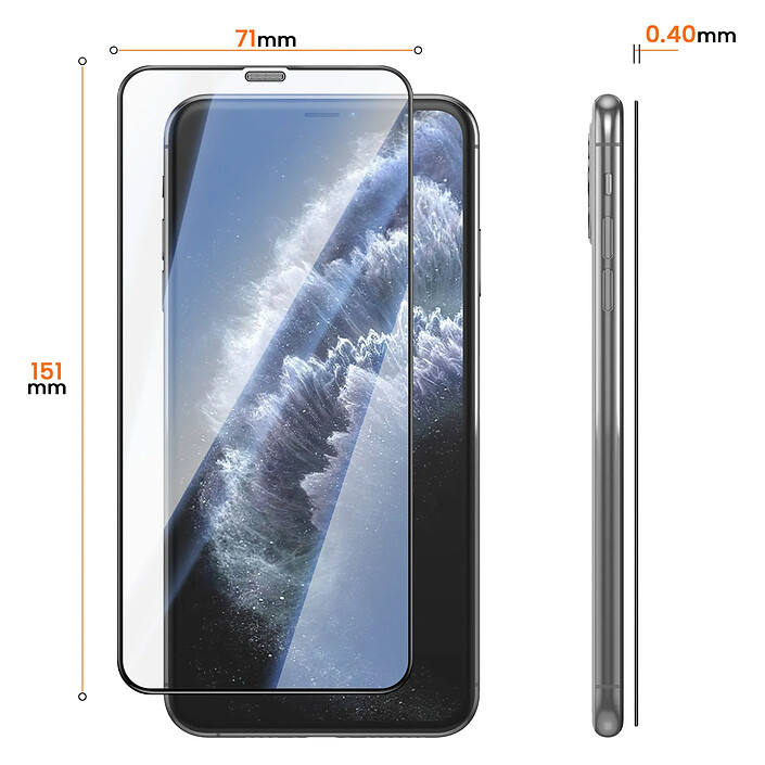 Avizar Protection d'Écran pour iPhone 11 Pro Max en Verre Trempé 0.40mm Haute Résistance pas cher