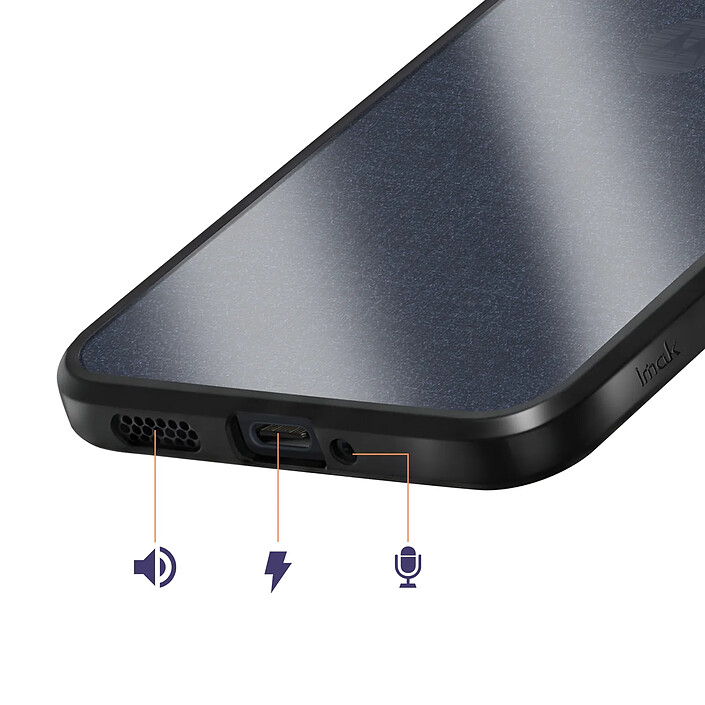 Acheter iMak Coque pour Motorola Signature Antichoc Bi-Matière avec Coins Renforcés Noir