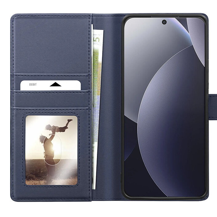 Mayaxess Étui Portefeuille 2 en 1 pour Redmi Note 15 Pro 4G avec Coque Détachable Bleu nuit pas cher