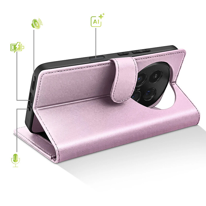 Avis Mayaxess Étui Portefeuille 2 en 1 pour Honor Magic 8 Pro avec Coque Détachable Rose champagne