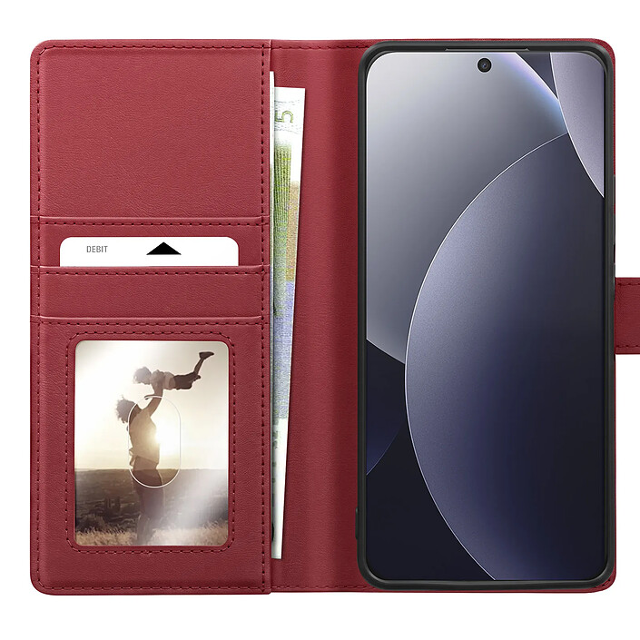 Mayaxess Étui Portefeuille 2 en 1 pour Redmi Note 15 Pro Plus 5G avec Coque Détachable Bordeaux pas cher