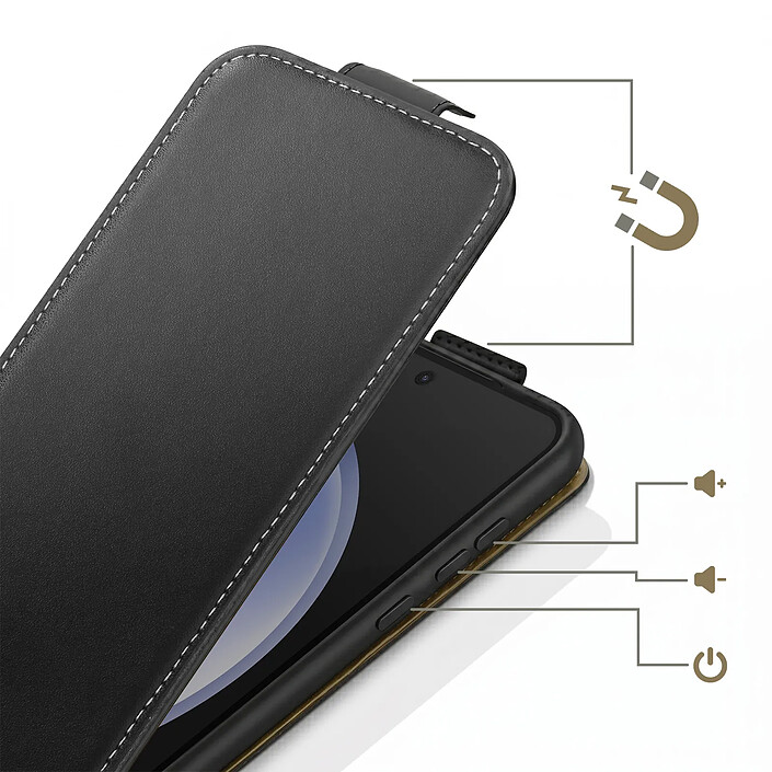 Avis Avizar Étui à Clapet Vertical Magnétique pour Galaxy S23 FE avec Porte-carte Intégré